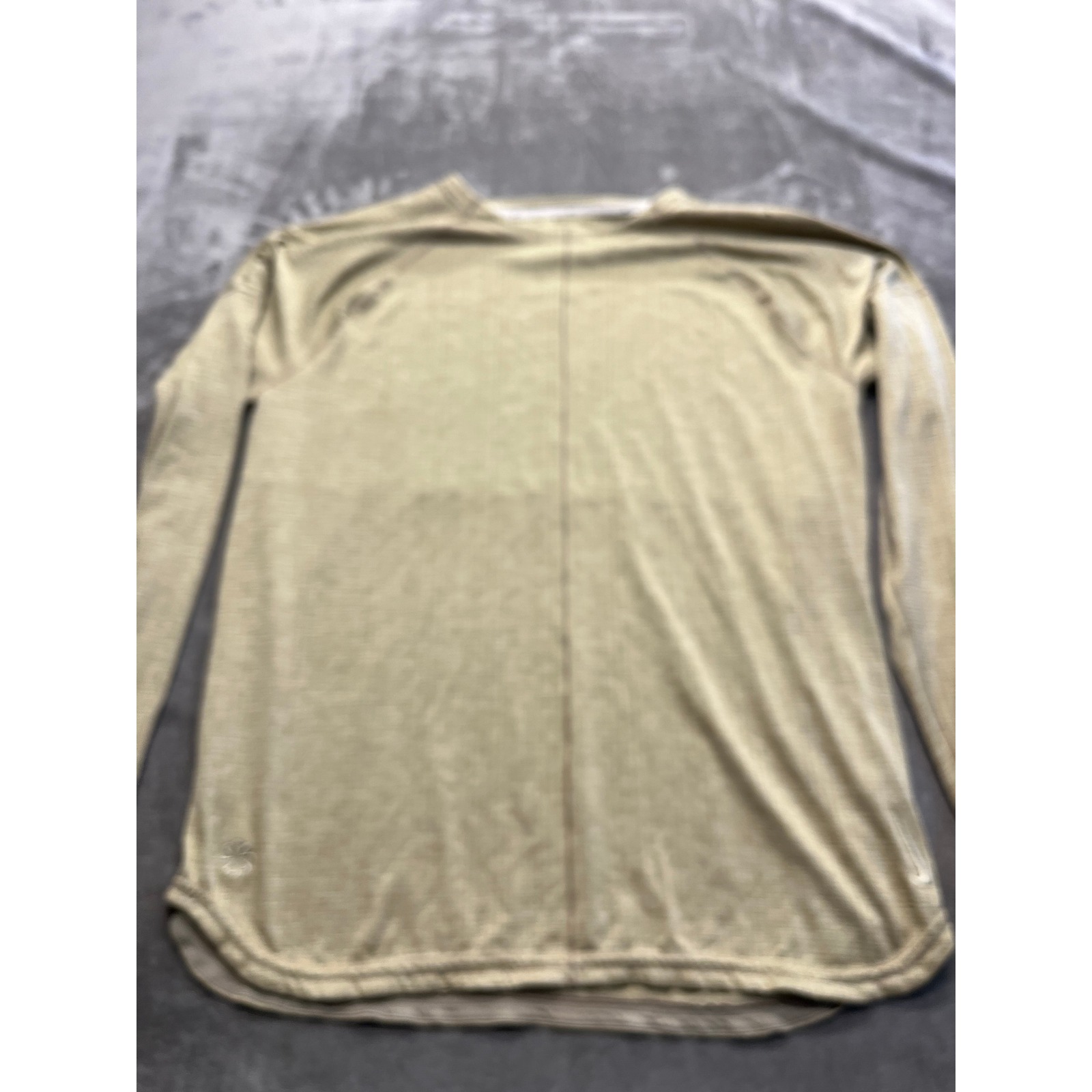 Nike Yoga Dri-Fit Mens Large Long Sleeve Thumbhole Top Tan Heather Cz2217-247